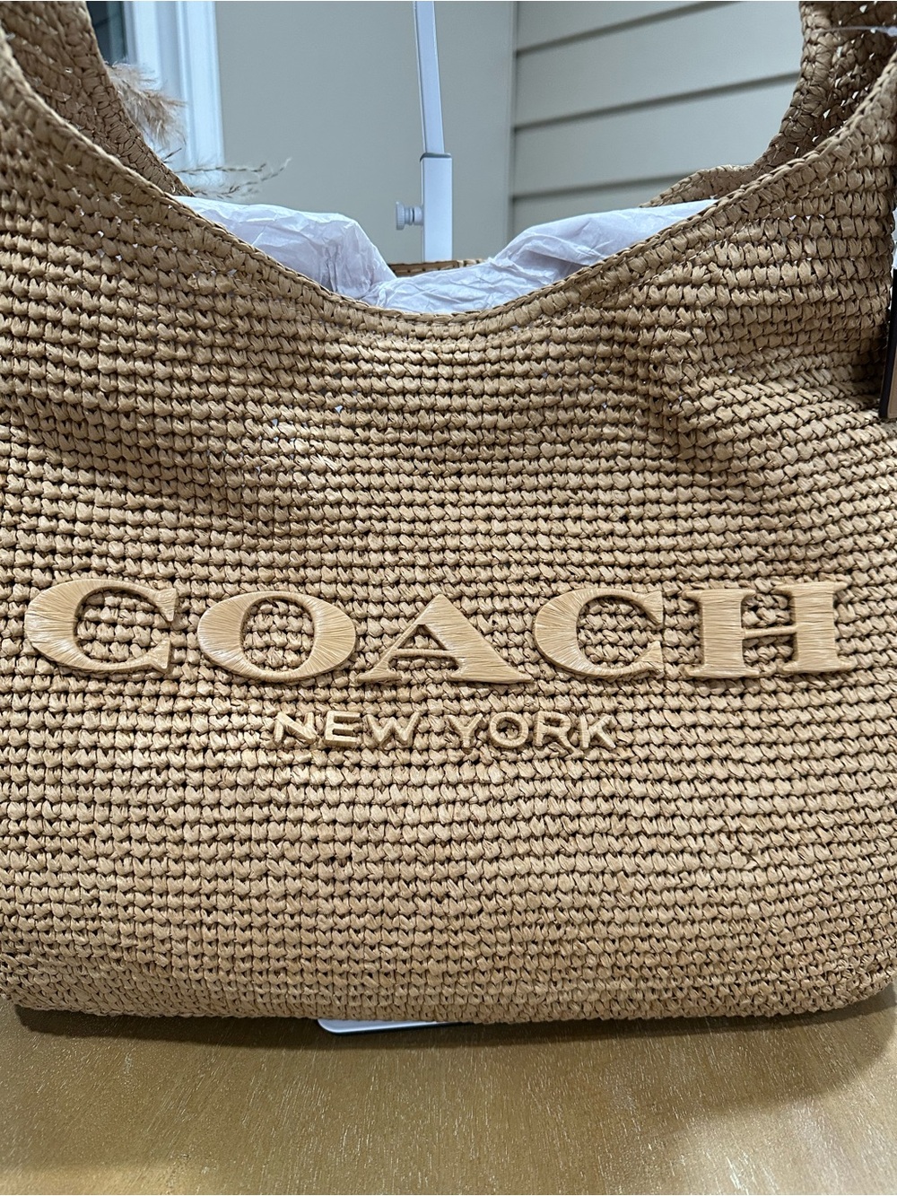 Coach Brooklyn Straw 39 Shoulder Bag - Picture 3 of 5